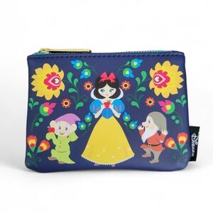 NEW Loungefly X Disney Snow White floral coin purse / zip pouch